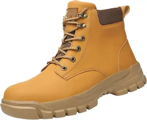 Men Work Boots Composite Toe Hiking Sneakers Fur Lined Ankle Boot Womens Safety Toe Shoes Insulated Winter Outdoor Botas Waterproof Non Slip Hike Grounded Footwear