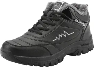Men Work Boots Composite Toe Hiking Sneakers Fur Lined Ankle Boot Womens Safety Toe Shoes Insulated Winter Outdoor Botas Waterproof Non Slip Hike Grounded Footwear