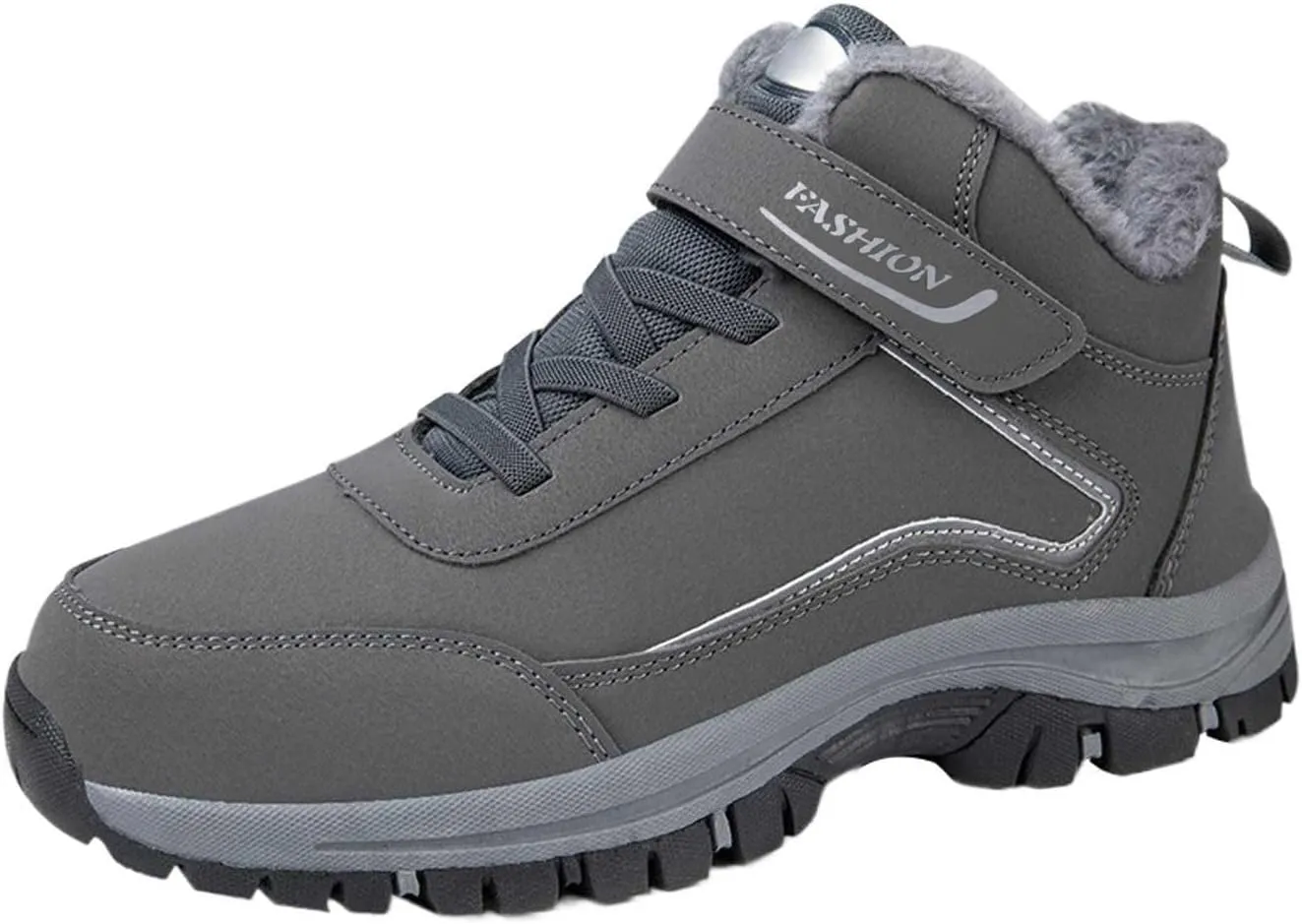 Men Work Boots Composite Toe Hiking Sneakers Fur Lined Ankle Boot Womens Safety Toe Shoes Insulated Winter Outdoor Botas Waterproof Non Slip Hike Grounded Footwear