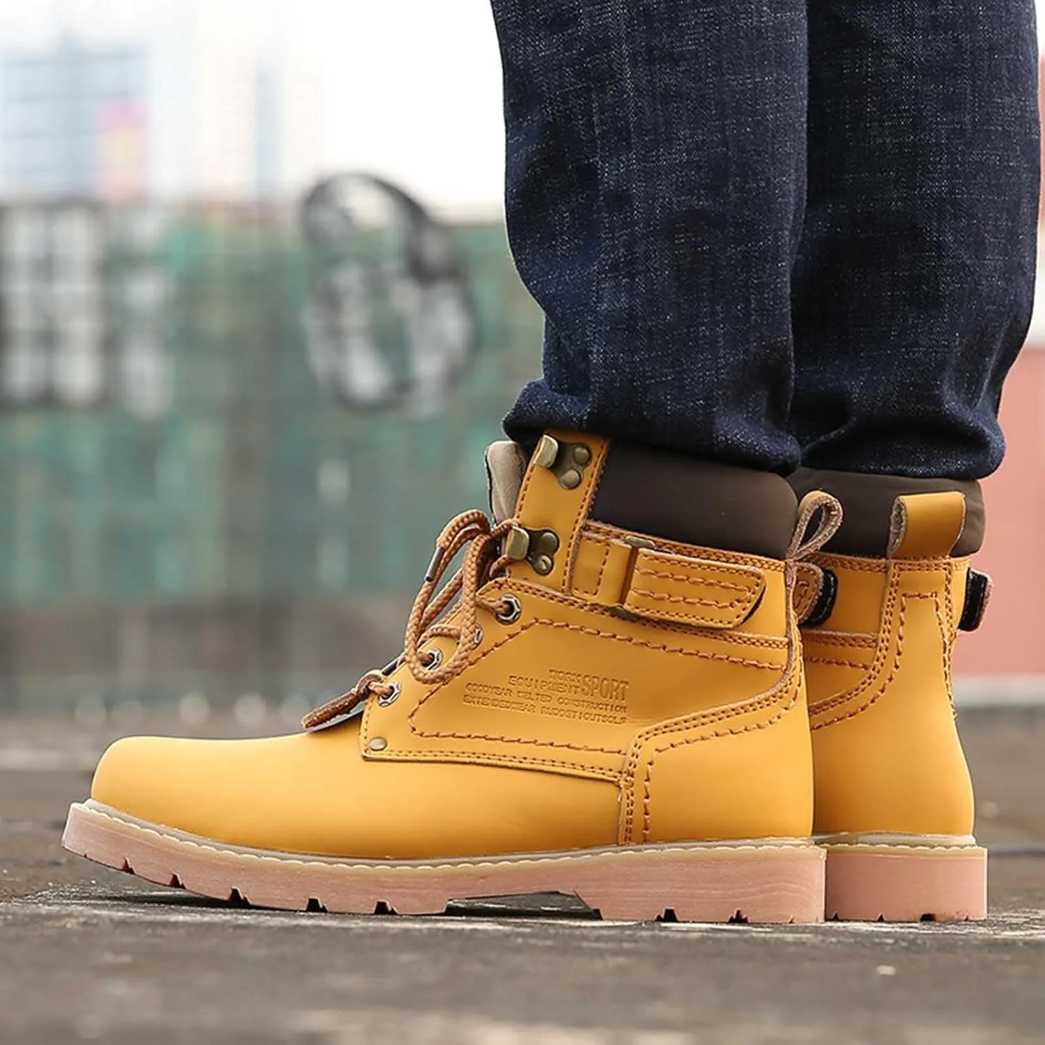Men Work Boots Non Steel Toe Hiking Sneakers Ankle Booties Women Safety Shoes Waterproof Outdoor Botas Waterproof Soft Toe Work Hike Grounded Footwear