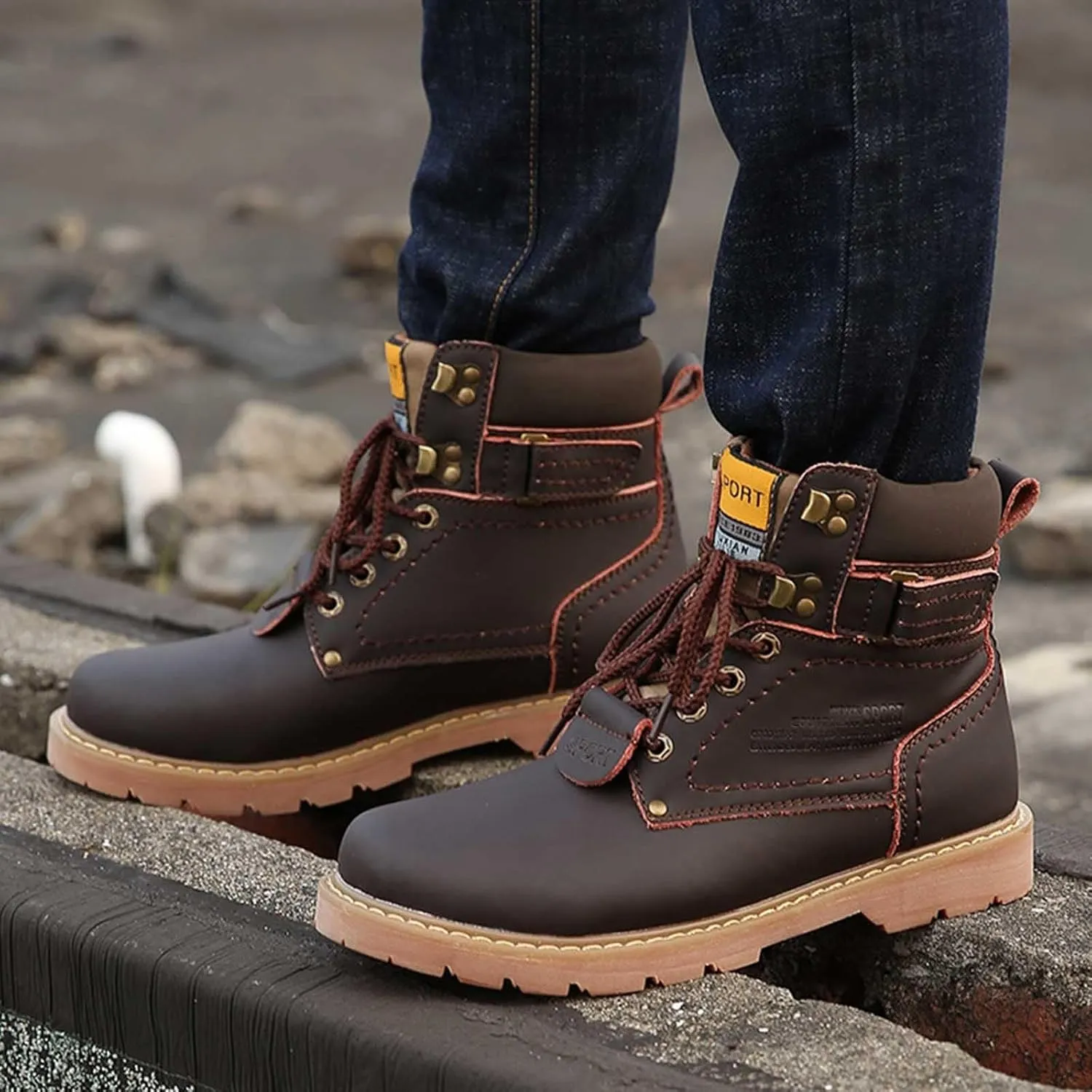 Men Work Boots Non Steel Toe Hiking Sneakers Ankle Booties Women Safety Shoes Waterproof Outdoor Botas Waterproof Soft Toe Work Hike Grounded Footwear