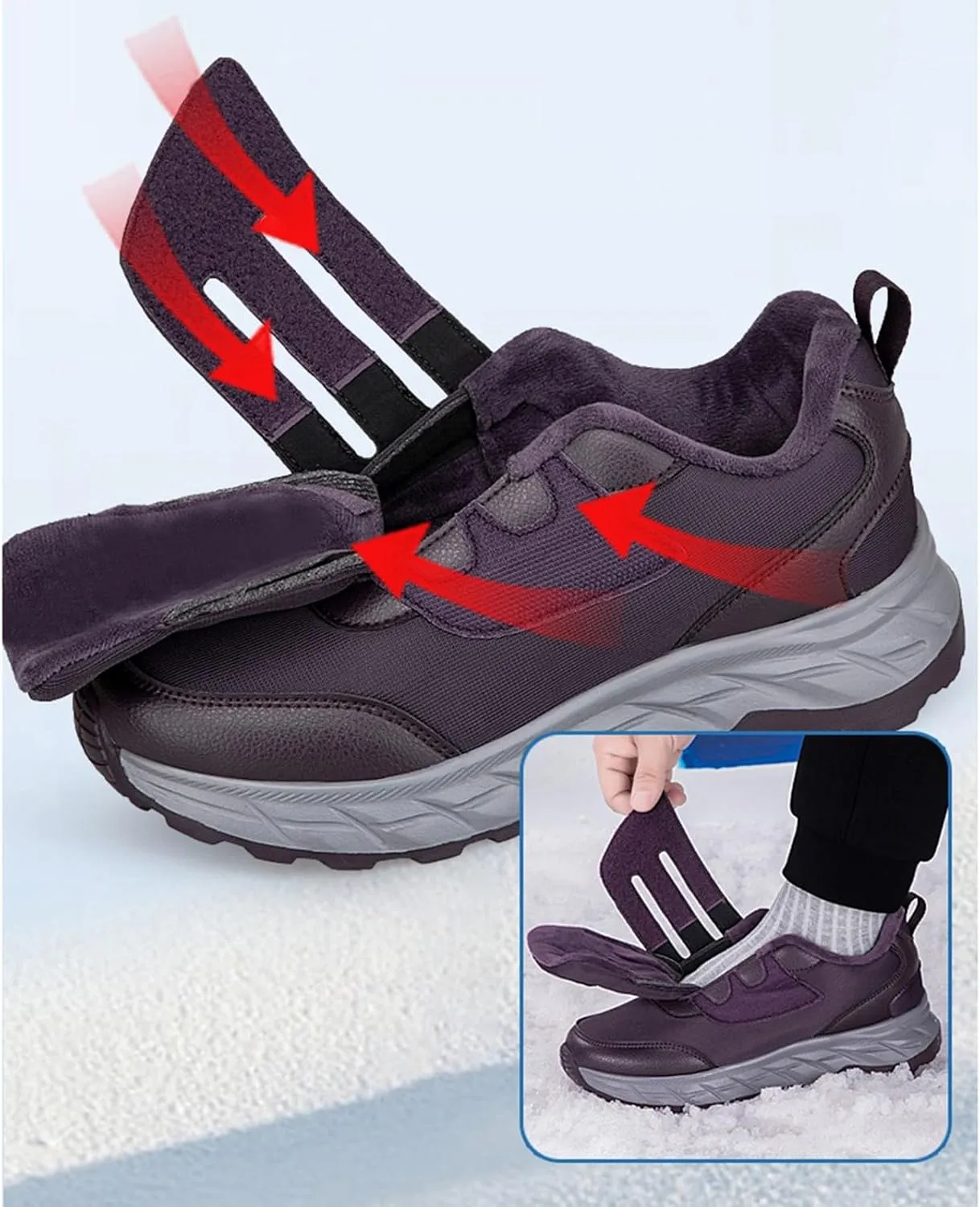 Men Work Boots Steel Toe Hiking Sneakers Fur Lined Ankle Boot Womens Workout Shoes Soft Toe Winter Backpacking Snow Botas Warm Water Hike Grounded Footwear