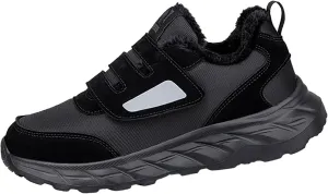 Men Work Boots Steel Toe Hiking Sneakers Fur Lined Ankle Boot Womens Workout Shoes Soft Toe Winter Backpacking Snow Botas Warm Water Hike Grounded Footwear