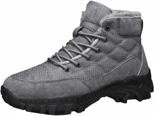 Men Work Boots Wide Width Hiking Sneakers Fur Lined Ankle Boot Safety Toe Shoes for Women Comfortable Outdoor Bota Waterproof Breathable Lightweight Hike Grounded Footwear