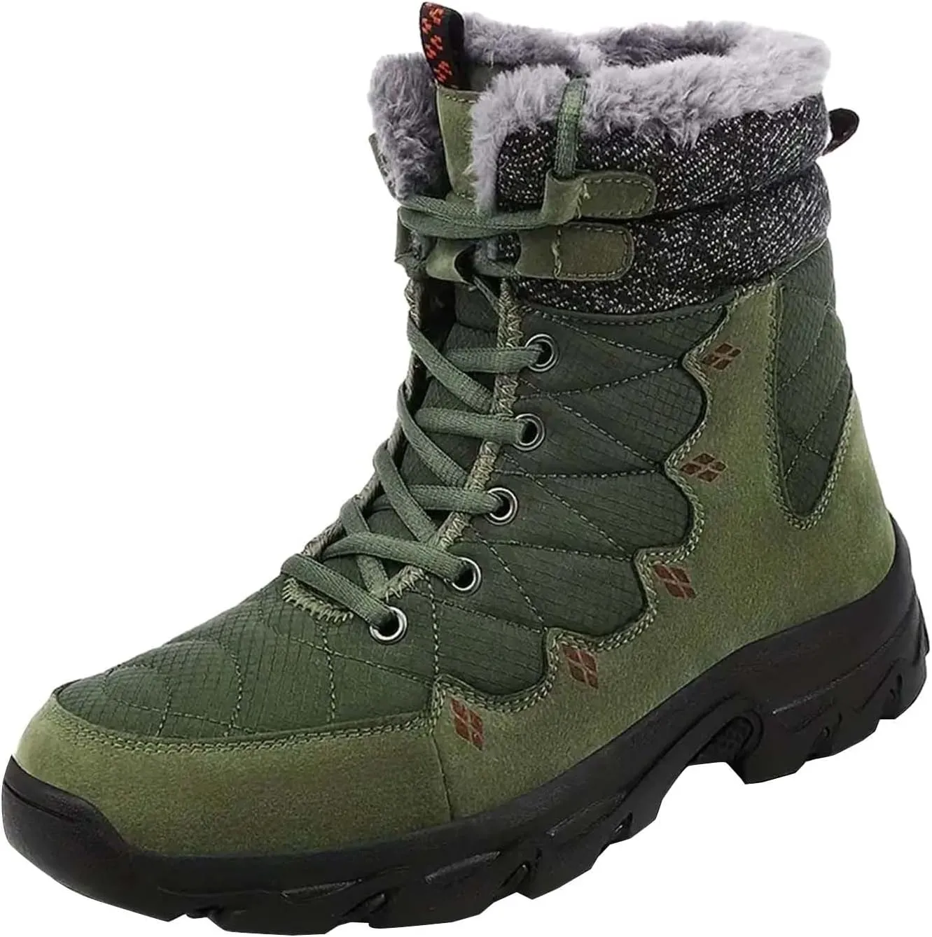 Men Work Boots Wide Width Hiking Sneakers Fur Lined Ankle Boot Safety Toe Shoes for Women Comfortable Outdoor Bota Waterproof Breathable Lightweight Hike Grounded Footwear