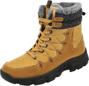 Men Work Boots Wide Width Hiking Sneakers Fur Lined Ankle Boot Safety Toe Shoes for Women Comfortable Outdoor Bota Waterproof Breathable Lightweight Hike Grounded Footwear
