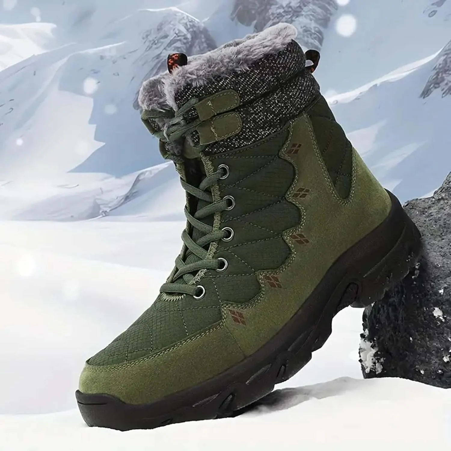 Men Work Boots Wide Width Hiking Sneakers Fur Lined Ankle Boot Safety Toe Shoes for Women Comfortable Outdoor Bota Waterproof Breathable Lightweight Hike Grounded Footwear