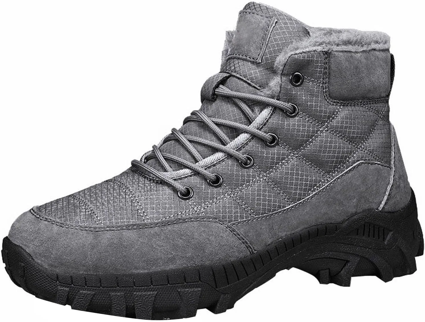 Men Work Boots Wide Width Hiking Sneakers Fur Lined Ankle Boot Safety Toe Shoes for Women Comfortable Outdoor Bota Waterproof Breathable Lightweight Hike Grounded Footwear