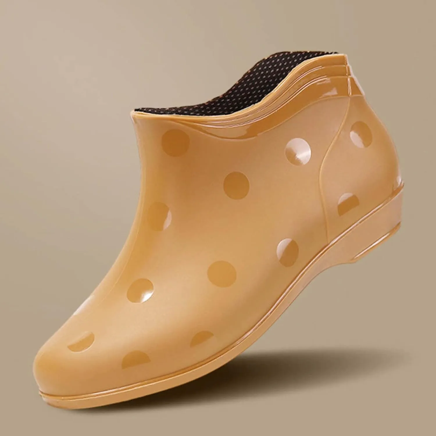 Men's Fashionable Rain Boots Casual Short Tube Slip On Rain Boots Non Slip Soles Fishing Boots Garden Men Snow Shoes