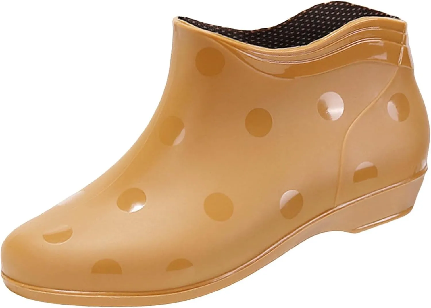 Men's Fashionable Rain Boots Casual Short Tube Slip On Rain Boots Non Slip Soles Fishing Boots Garden Men Snow Shoes