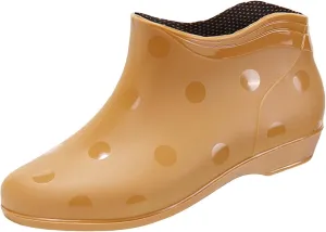 Men's Fashionable Rain Boots Casual Short Tube Slip On Rain Boots Non Slip Soles Fishing Boots Garden Men Snow Shoes