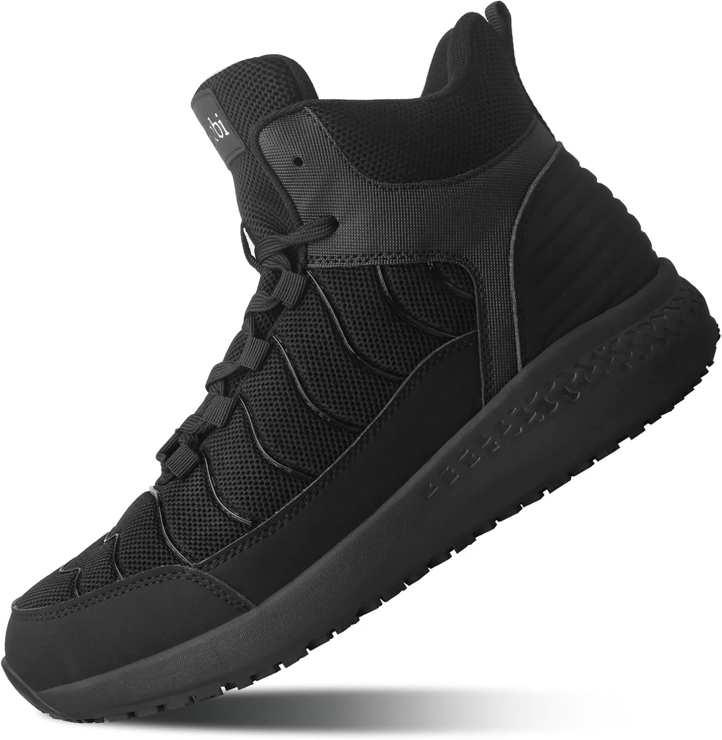 Men's Slip Resistant Waterproof Boots - Breathable Mesh & Ankle Support for Restaurant, Casual, Hiking & Work - Zapatos Trabajo.