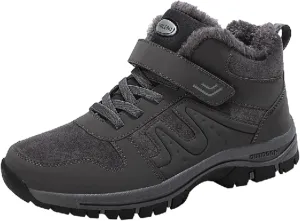 Men's Work Boots Composite Toe Hiking Sneakers Shoes Warm Fur Lined Workout Shoes for Women Non Steel Toe Work Botas Soft Toe Non Slip Rubber Sole Hike Grounded Footwear
