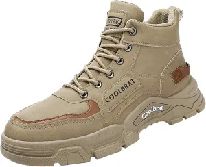 Men's Work Boots Composite Toe Hiking Sneakers Shoes Warm Fur Lined Workout Shoes for Women Non Steel Toe Work Botas Soft Toe Non Slip Rubber Sole Hike Grounded Footwear