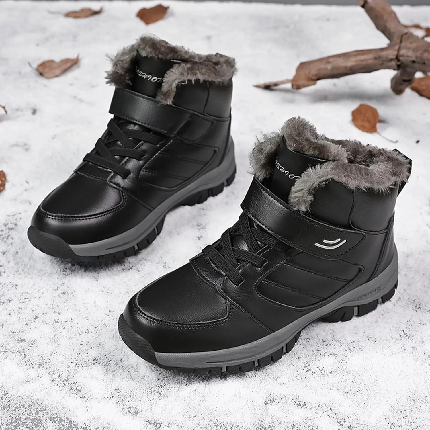 Men's Work Boots Composite Toe Hiking Sneakers Warm Ankle Workout Shoes for Women Slip Resistant Non Slip Shoes Food Service Waterproof Hike Grounded Footwear