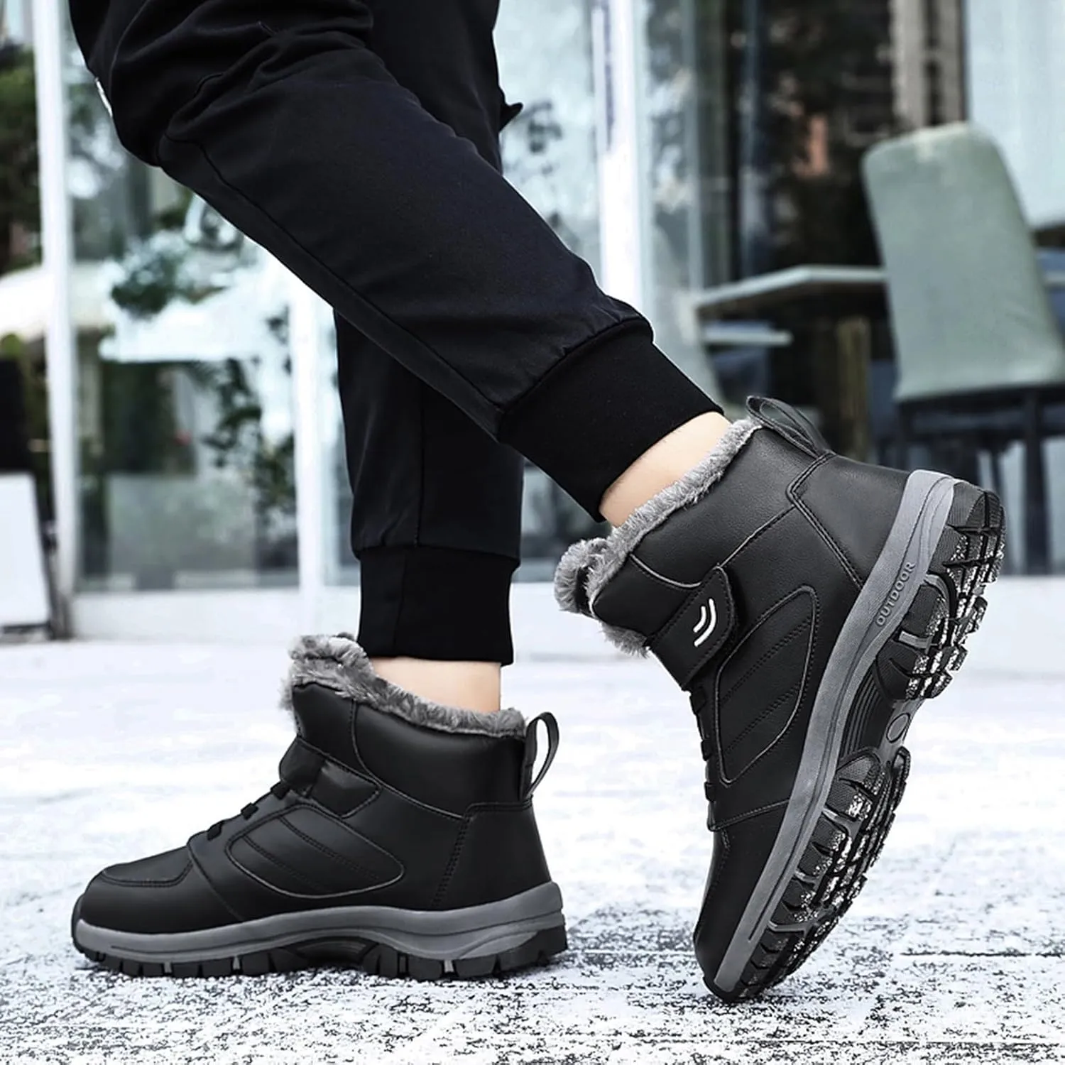 Men's Work Boots Composite Toe Hiking Sneakers Warm Ankle Workout Shoes for Women Slip Resistant Non Slip Shoes Food Service Waterproof Hike Grounded Footwear