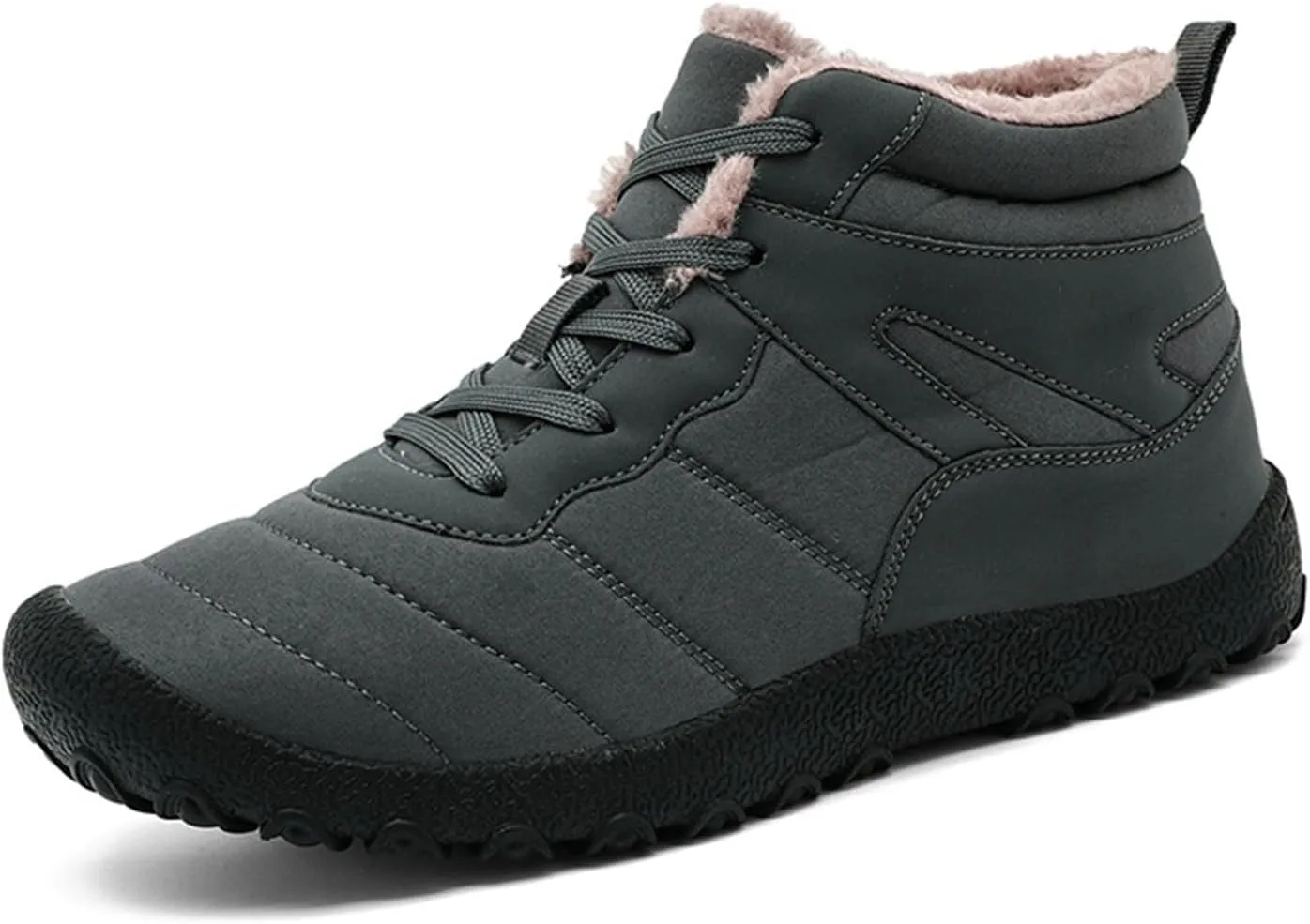 Men's Work Boots Non Steel Toe Hiking Sneakers Warm Ankle Womens Safety Toe Shoes Business Casual Platform Shoes Slip Resistant Safety Hike Grounded Footwear