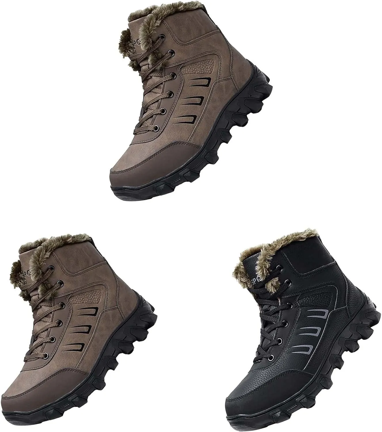 Men's Work Boots Non Steel Toe Hiking Sneakers Warm Ankle Womens Safety Toe Shoes Business Casual Platform Shoes Slip Resistant Safety Hike Grounded Footwear