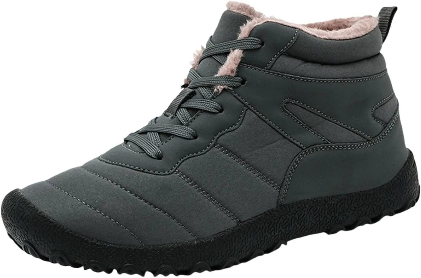 Men's Work Boots Non Steel Toe Hiking Sneakers Warm Ankle Womens Safety Toe Shoes Business Casual Platform Shoes Slip Resistant Safety Hike Grounded Footwear