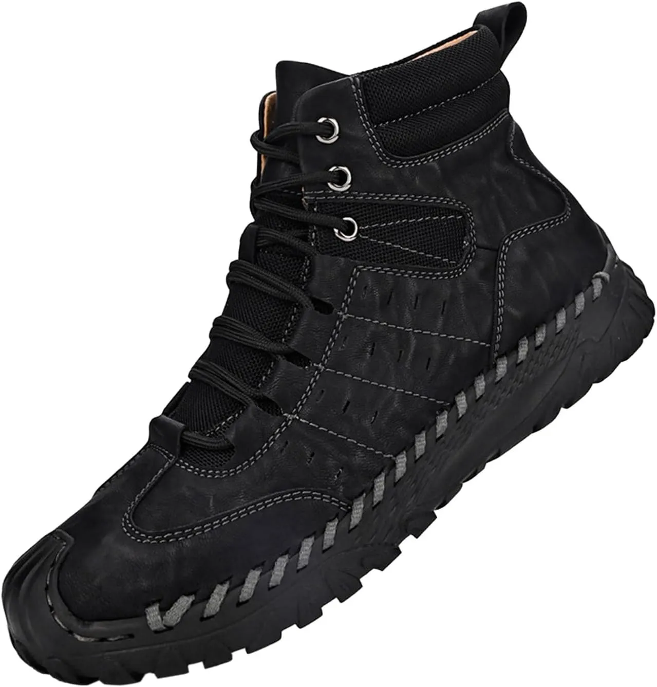 Men's Work Boots Slip On Hiking Sneakers Ankle Ladies Women's Workout Shoes Comfortable Platform Sneakers Lightweight Safety Hike Grounded Footwear