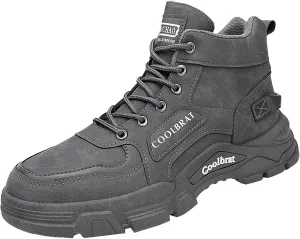Men's Work Boots Slip On Hiking Sneakers Ankle Ladies Women's Workout Shoes Comfortable Platform Sneakers Lightweight Safety Hike Grounded Footwear