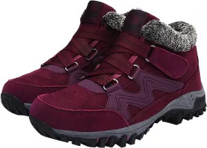 Mens Work Boots Soft Toe Hiking Sneakers Warm Booties Working Shoes for Women Slip On Waterproof Outdoor Shoes Lightweight Anti Slip Hike Grounded Footwear