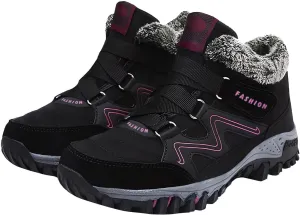 Mens Work Boots Soft Toe Hiking Sneakers Warm Booties Working Shoes for Women Slip On Waterproof Outdoor Shoes Lightweight Anti Slip Hike Grounded Footwear