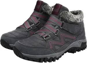 Mens Work Boots Soft Toe Hiking Sneakers Warm Booties Working Shoes for Women Slip On Waterproof Outdoor Shoes Lightweight Anti Slip Hike Grounded Footwear
