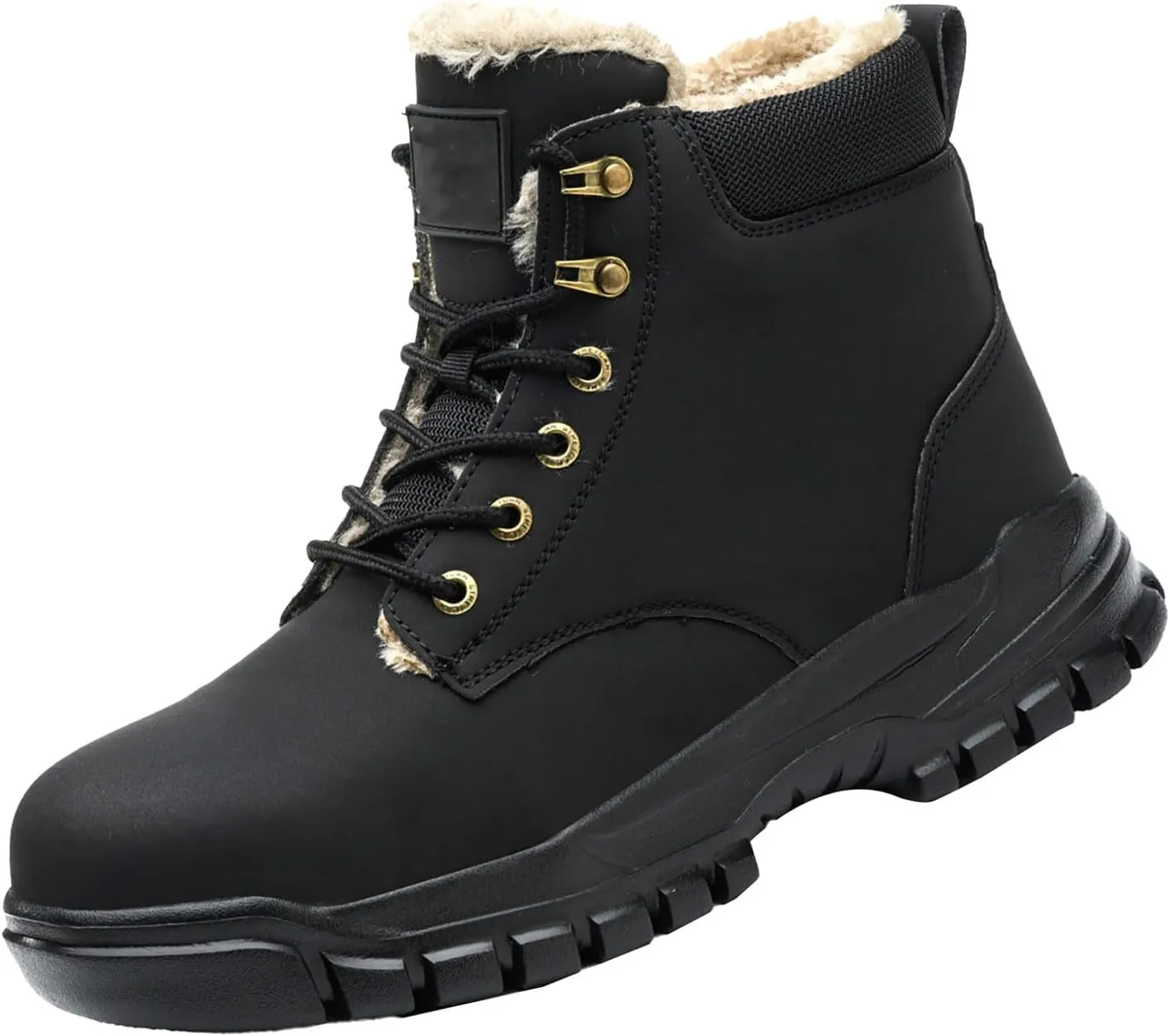 Mens Work Boots Wide Width Hiking Sneakers Ankle Booties Workout Shoes for Women Slip Resistant Waterproof Platform Botas Slip Resistant Hike Grounded Footwear