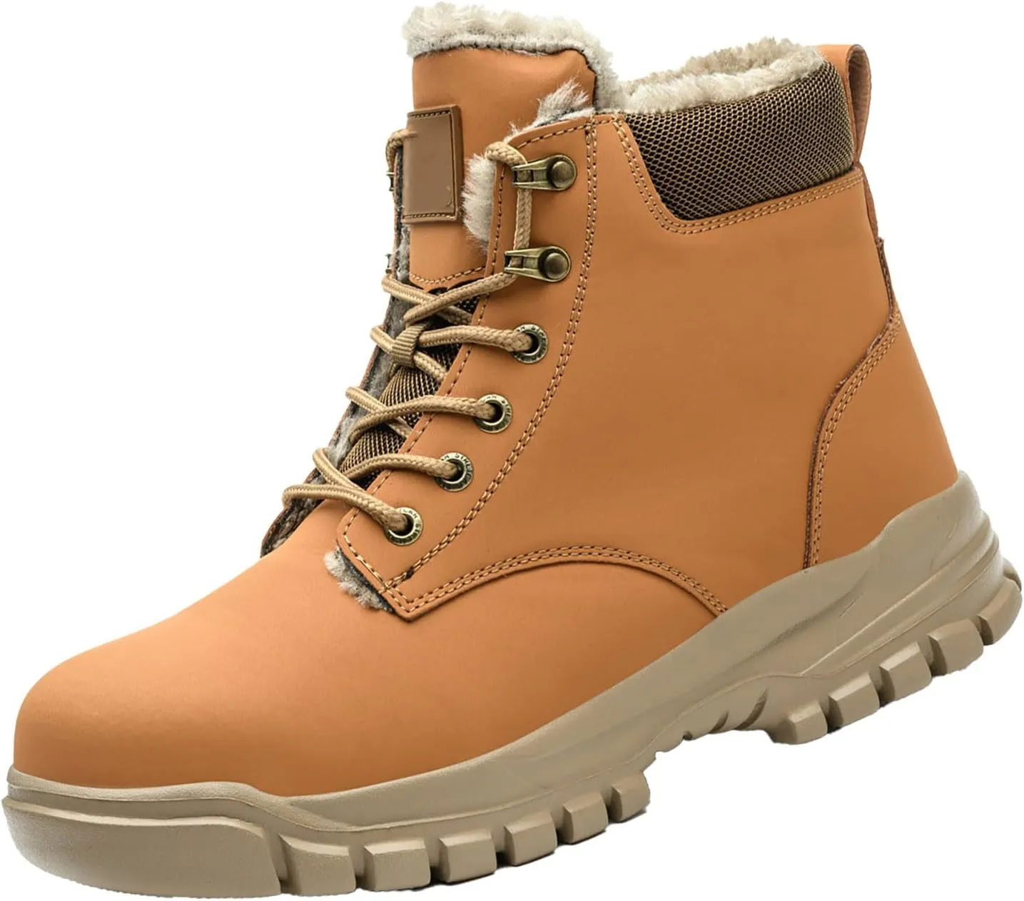 Mens Work Boots Wide Width Hiking Sneakers Ankle Booties Workout Shoes for Women Slip Resistant Waterproof Platform Botas Slip Resistant Hike Grounded Footwear