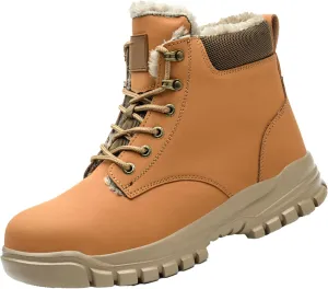 Mens Work Boots Wide Width Hiking Sneakers Ankle Booties Workout Shoes for Women Slip Resistant Waterproof Platform Botas Slip Resistant Hike Grounded Footwear