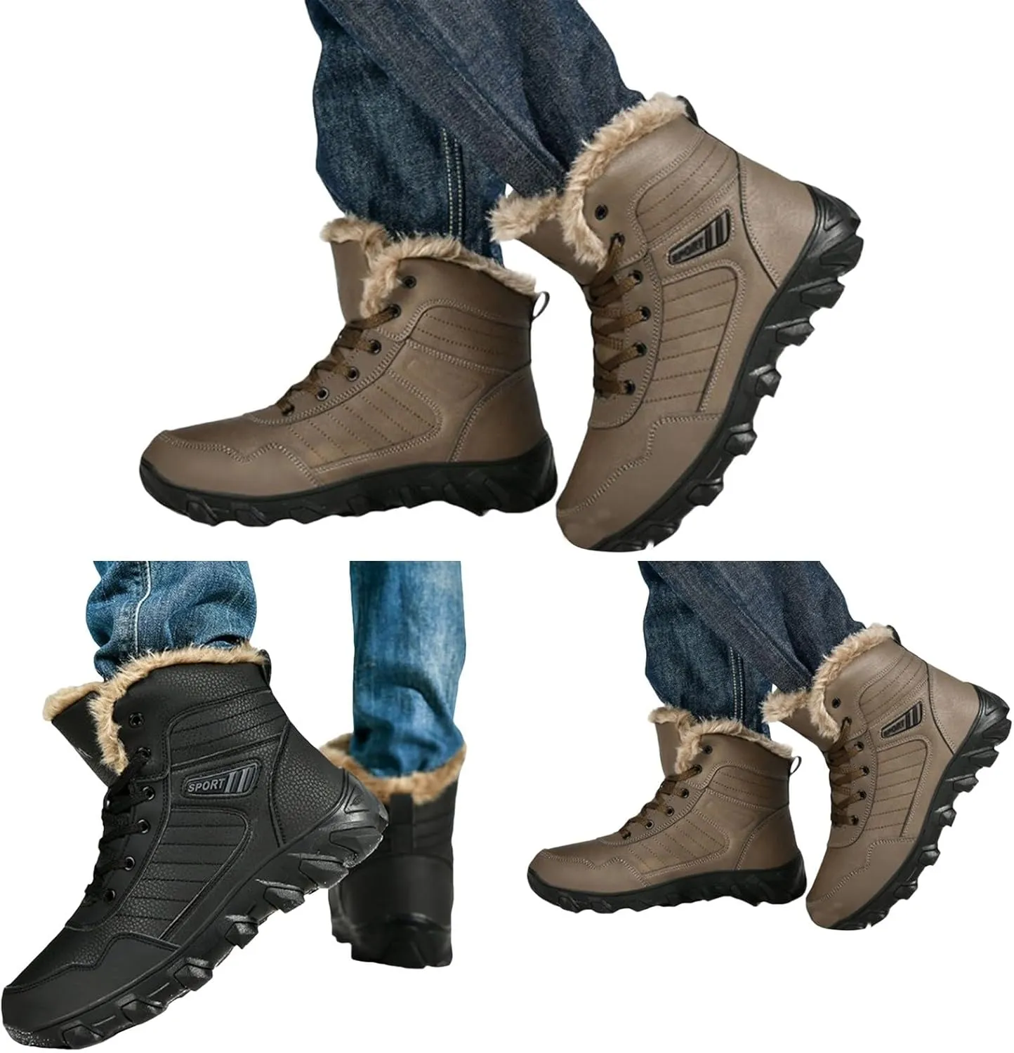 Mens Work Boots Wide Width Hiking Sneakers Ankle Booties Workout Shoes for Women Slip Resistant Waterproof Platform Botas Slip Resistant Hike Grounded Footwear