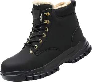 Mens Work Boots Wide Width Hiking Sneakers Ankle Booties Workout Shoes for Women Slip Resistant Waterproof Platform Botas Slip Resistant Hike Grounded Footwear