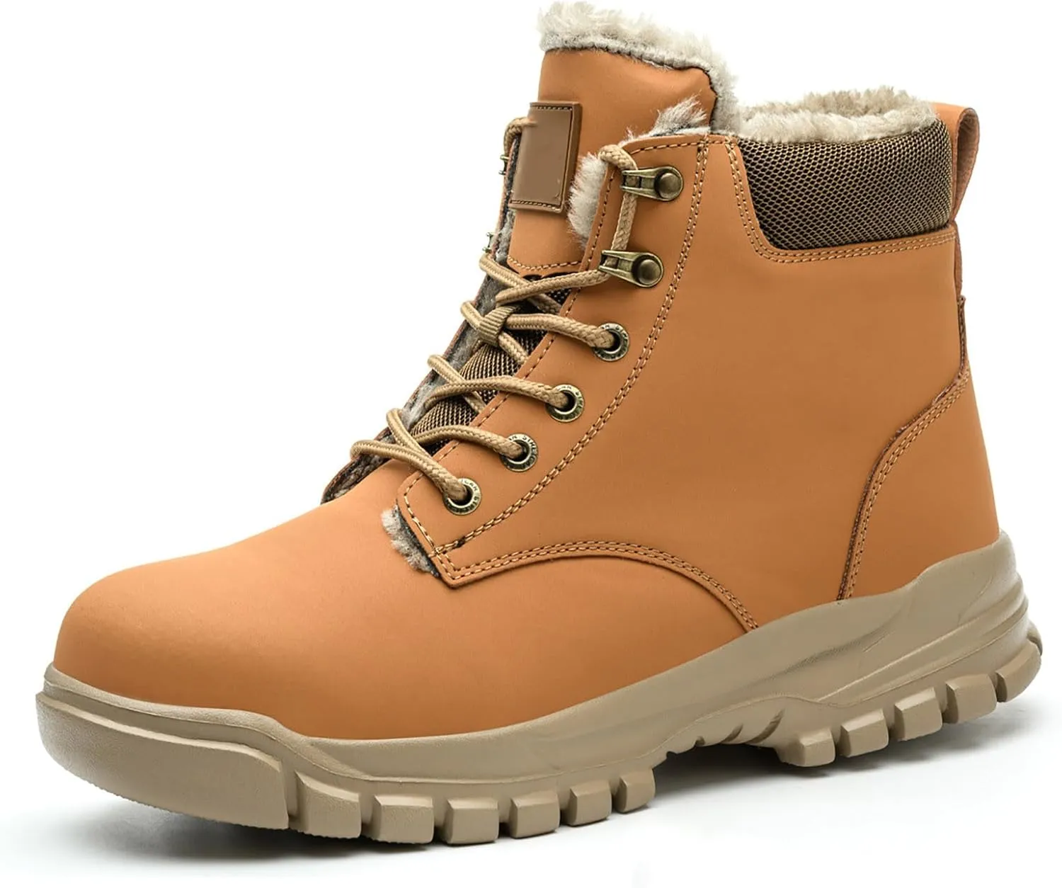 Mens Work Boots Wide Width Hiking Sneakers Ankle Booties Workout Shoes for Women Slip Resistant Waterproof Platform Botas Slip Resistant Hike Grounded Footwear