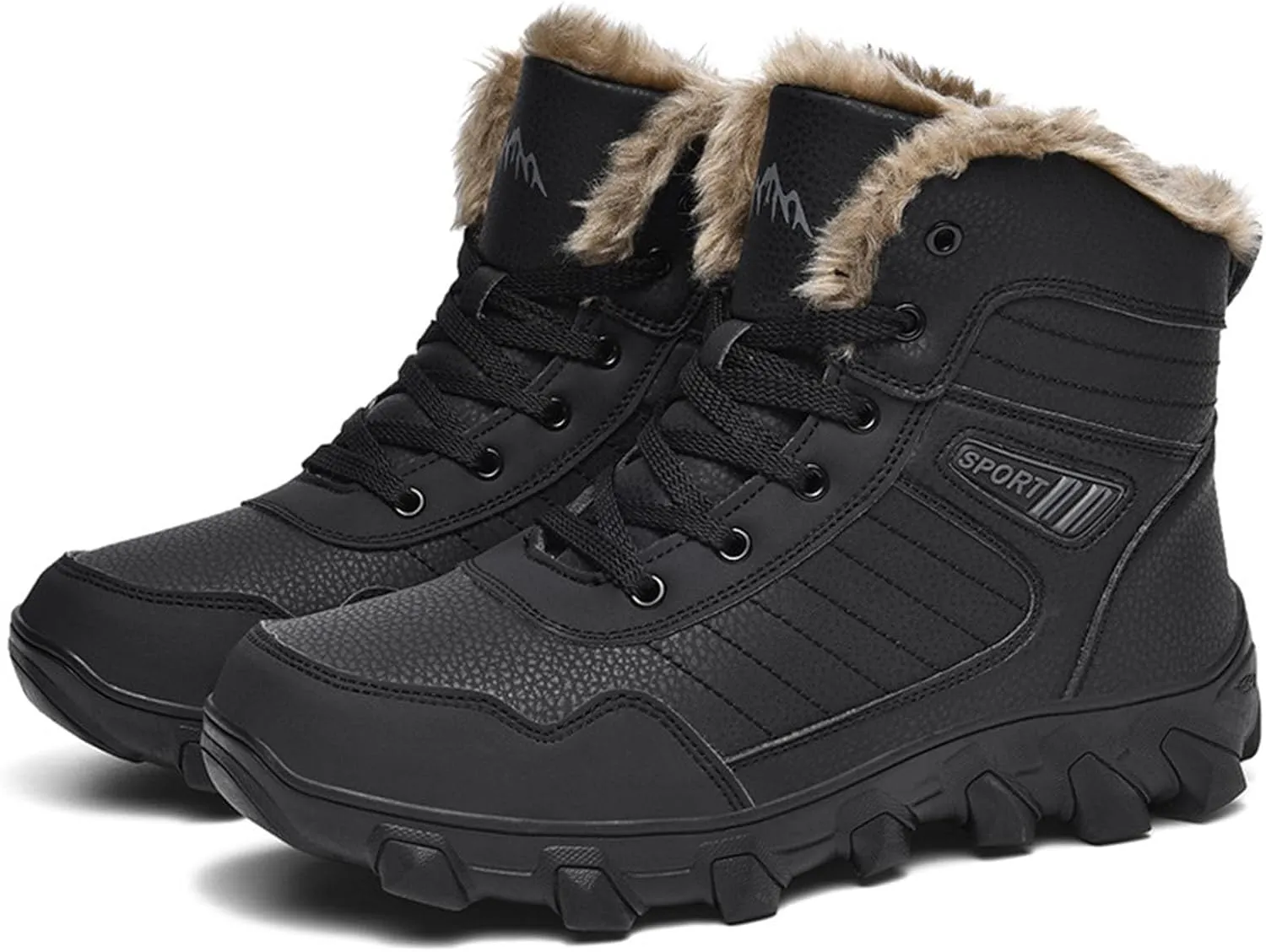 Mens Work Boots Wide Width Hiking Sneakers Ankle Booties Workout Shoes for Women Slip Resistant Waterproof Platform Botas Slip Resistant Hike Grounded Footwear