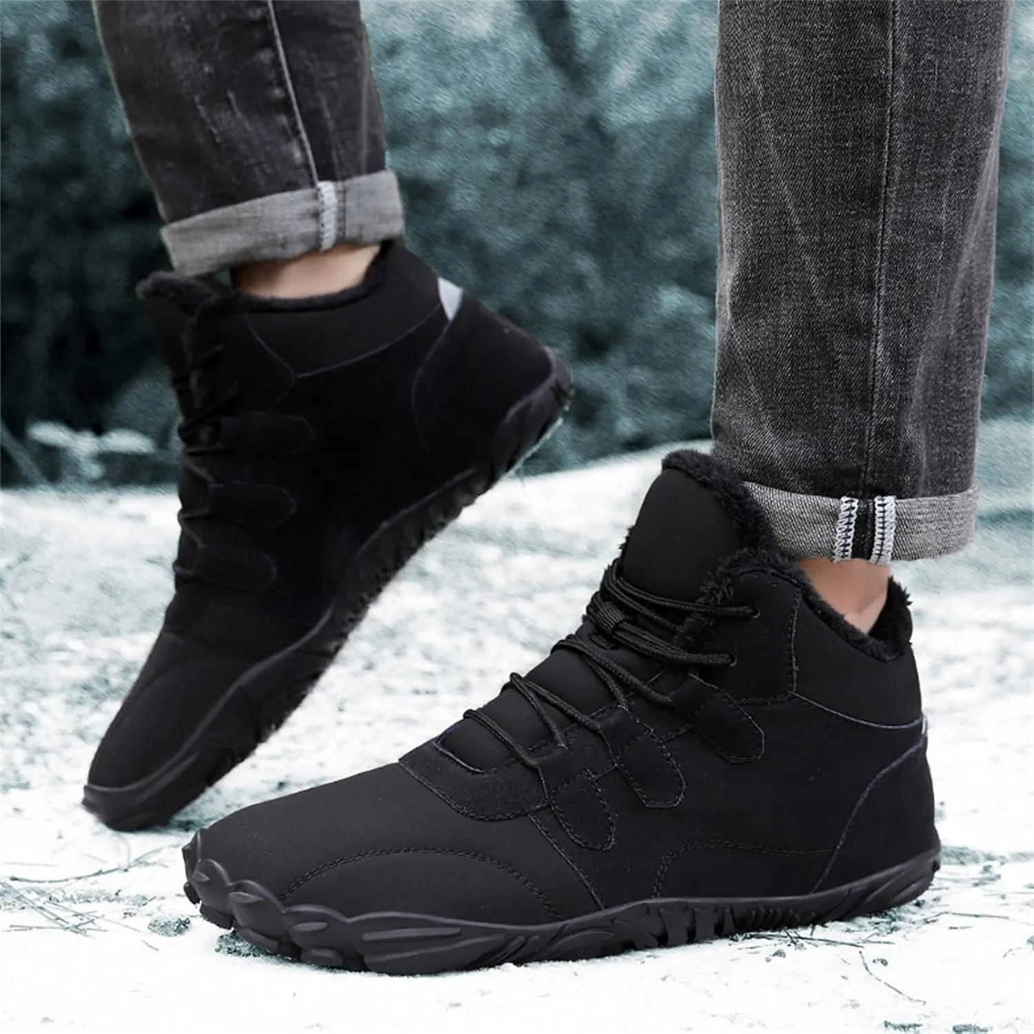 Men's Work Boots Wide Width Hiking Sneakers Shoes Warm Women Working Shoes Nonslip Winter Outdoor Botas Waterproof Non Slip Hike Grounded Footwear