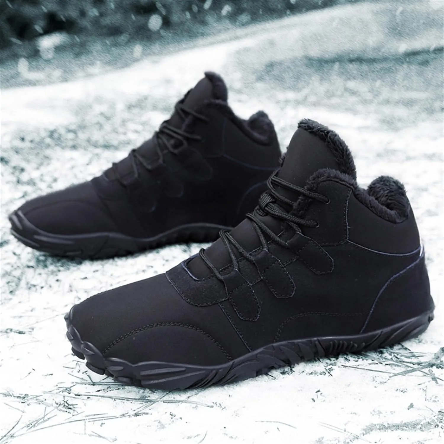Men's Work Boots Wide Width Hiking Sneakers Shoes Warm Women Working Shoes Nonslip Winter Outdoor Botas Waterproof Non Slip Hike Grounded Footwear