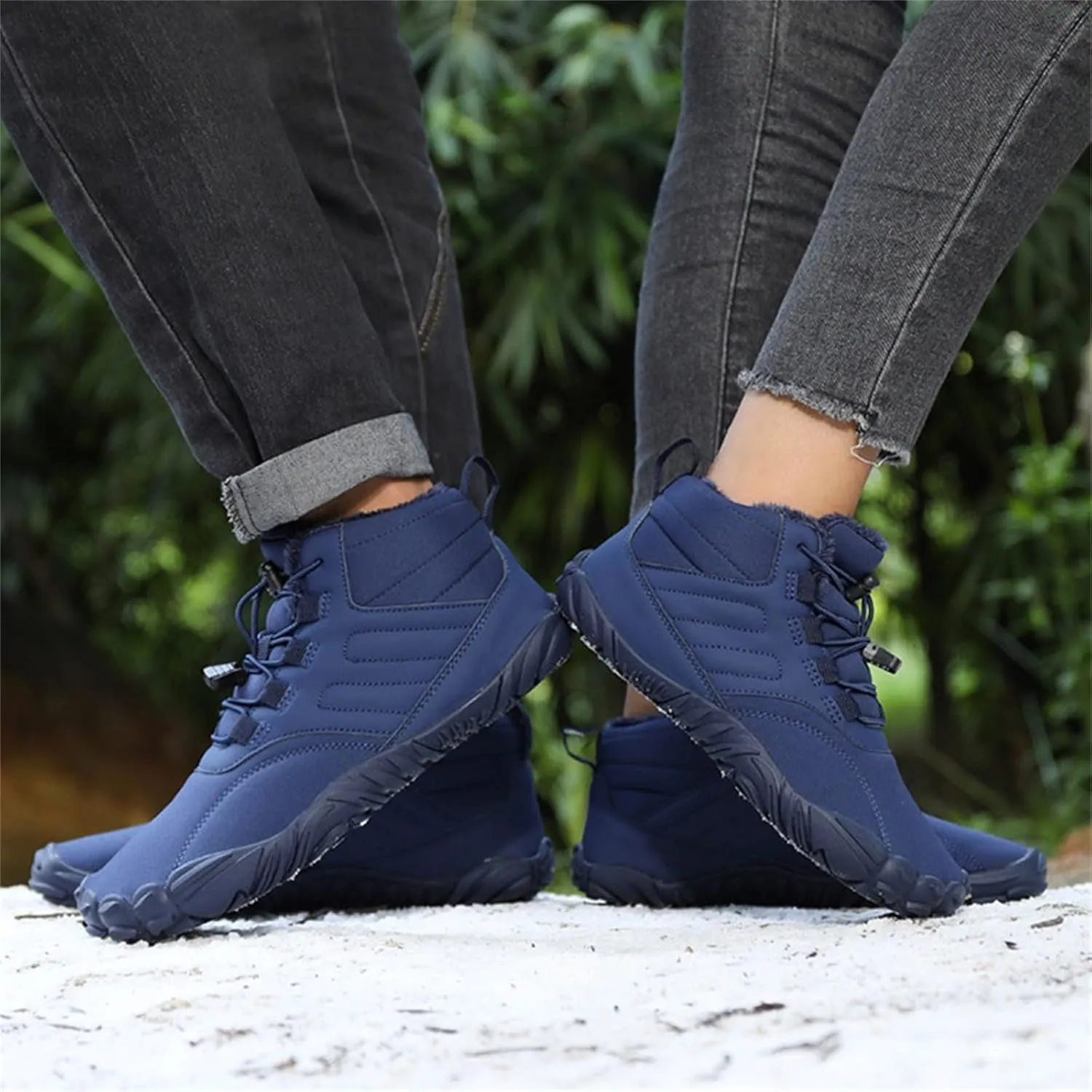 Men's Work Boots Wide Width Hiking Sneakers Shoes Warm Women's Safety Shoes Composite Toe Waterproof Platform Botas Slip Resistant Hike Grounded Footwear