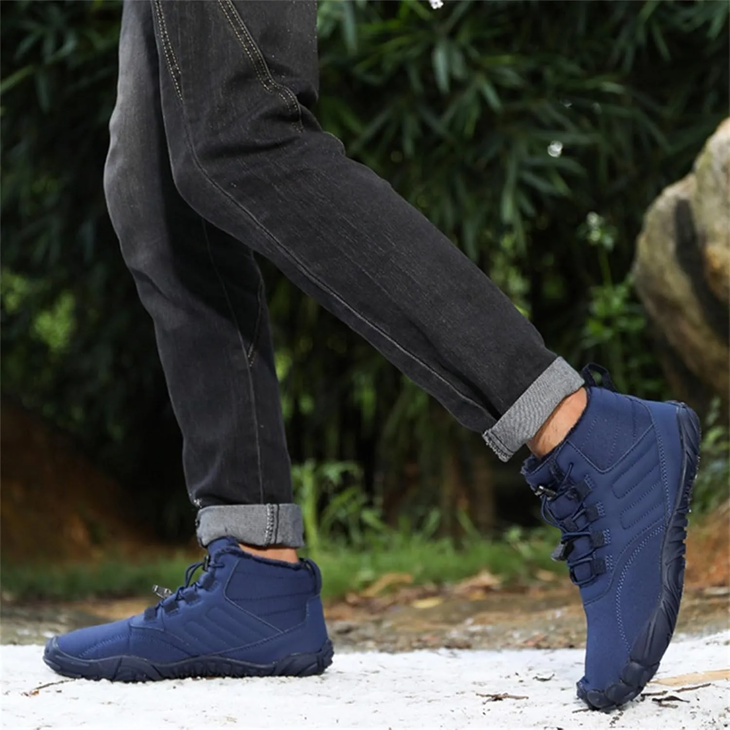 Men's Work Boots Wide Width Hiking Sneakers Shoes Warm Women's Safety Shoes Composite Toe Waterproof Platform Botas Slip Resistant Hike Grounded Footwear