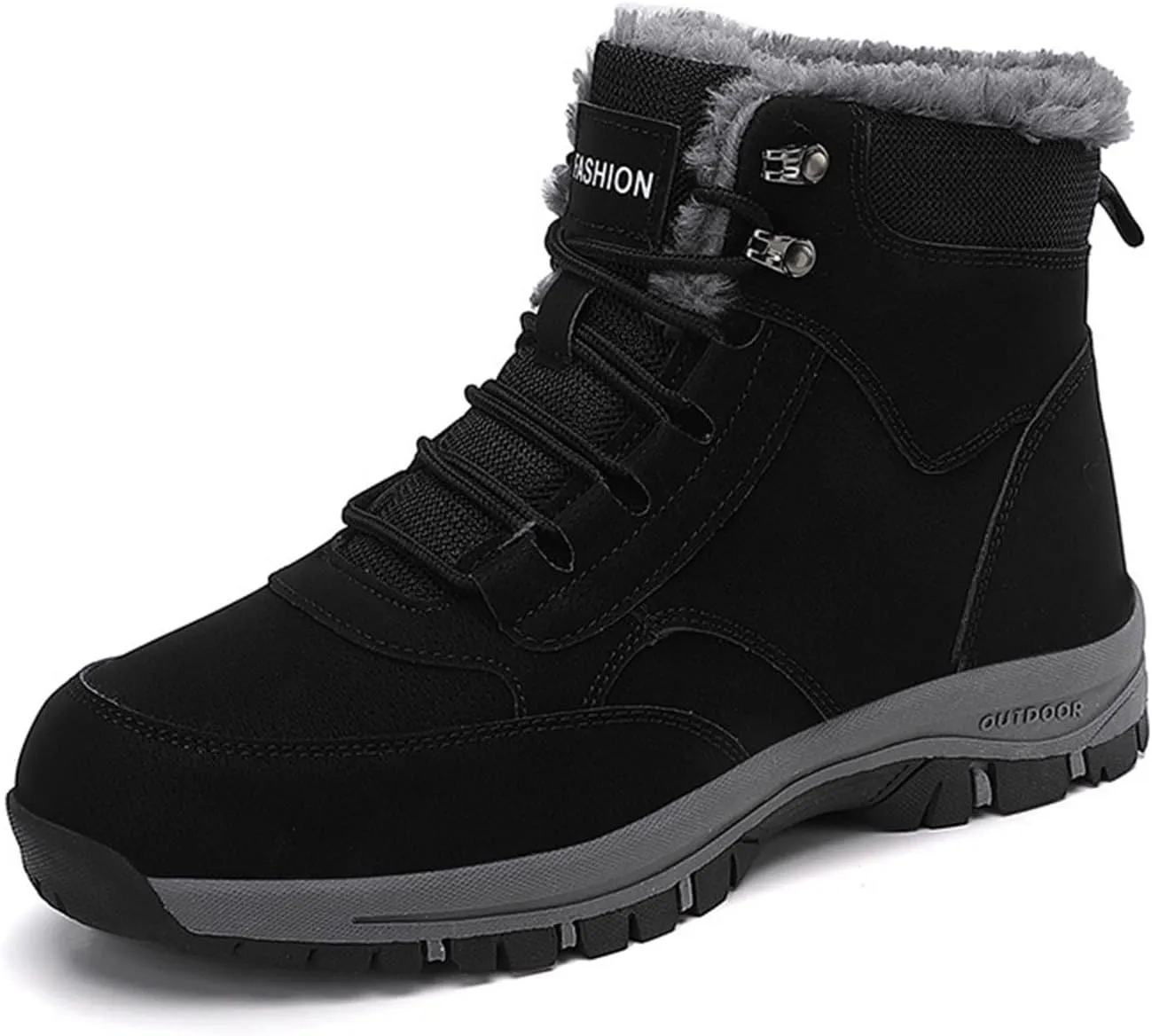 Men's Work Boots with Zipper Hiking Sneakers Boot with Comfort Womens Working Shoes Business Casual Wide Outdoor Shoes Slip on Loafers Hike Grounded Footwear