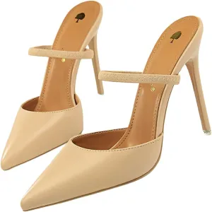 MOJARI Sexy Fashion High Heels Pointed Toe Pumps Slingback Shallow mouth heels Party Evening Weddingshoe