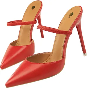 MOJARI Sexy Fashion High Heels Pointed Toe Pumps Slingback Shallow mouth heels Party Evening Weddingshoe