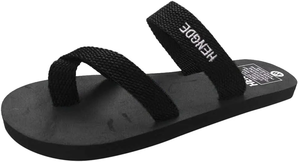 peqiut Sandals for Women Solid Color Beach Flat Flip Flops Summer Casual Womens Sandals