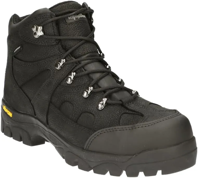 RefrigiWear Mens EnduraMax Warm Insulated Waterproof Black Leather Work Boots