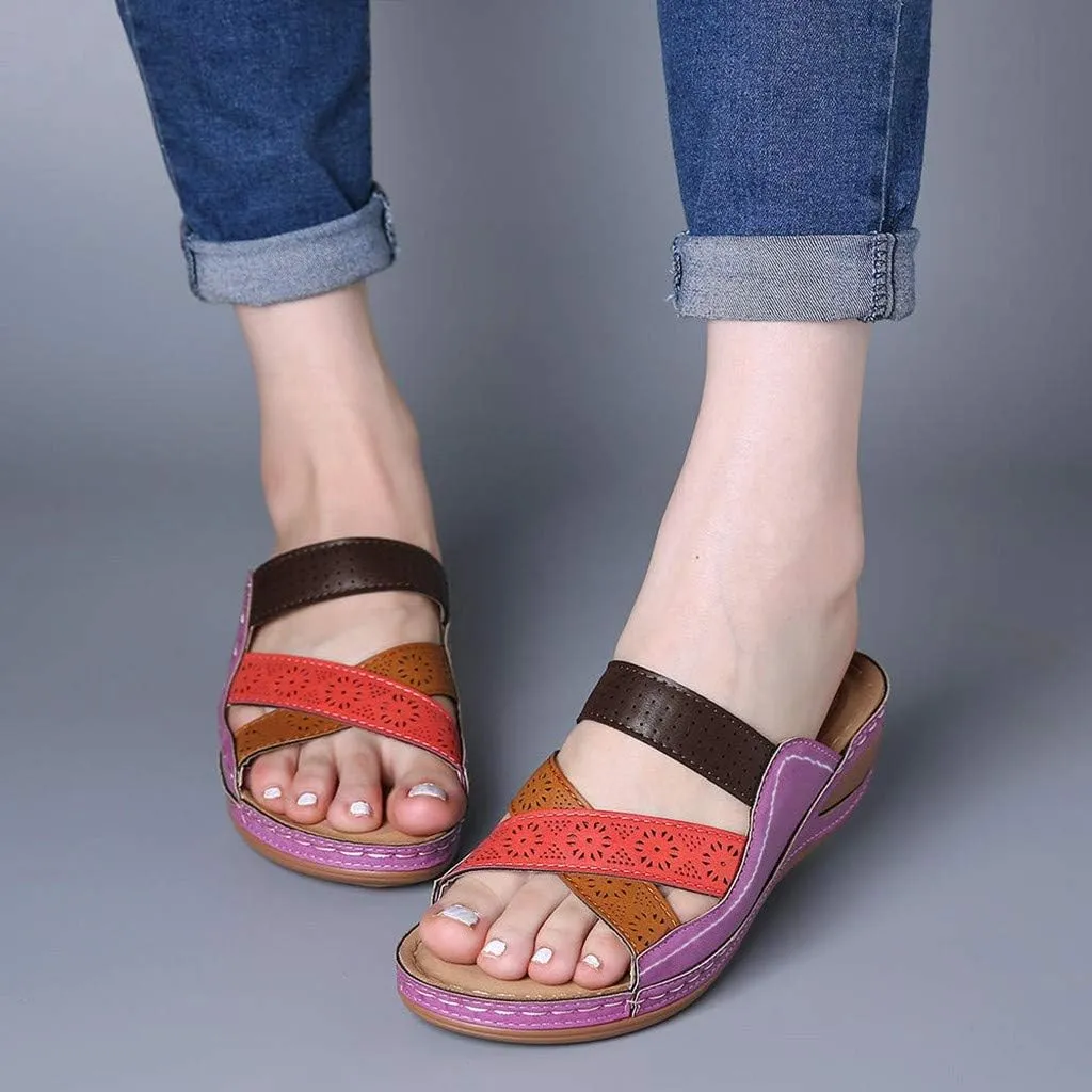 Sandals for Women Dressy Summer Women's Bohemia Dressy Summer Sandals Flat Gladiator Sandals Open Toe Dress Shoes