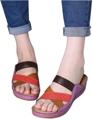 Sandals for Women Dressy Summer Women's Bohemia Dressy Summer Sandals Flat Gladiator Sandals Open Toe Dress Shoes