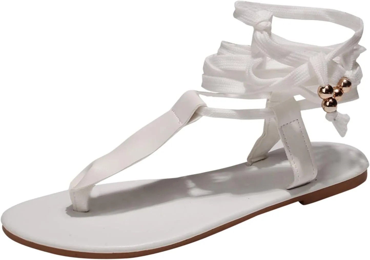 Sandals for Women Lace Up,Gladiator Sandals Flat Summer Beach Sandals Strappy Criss Cross Open Toe Knee High Flat Sandal