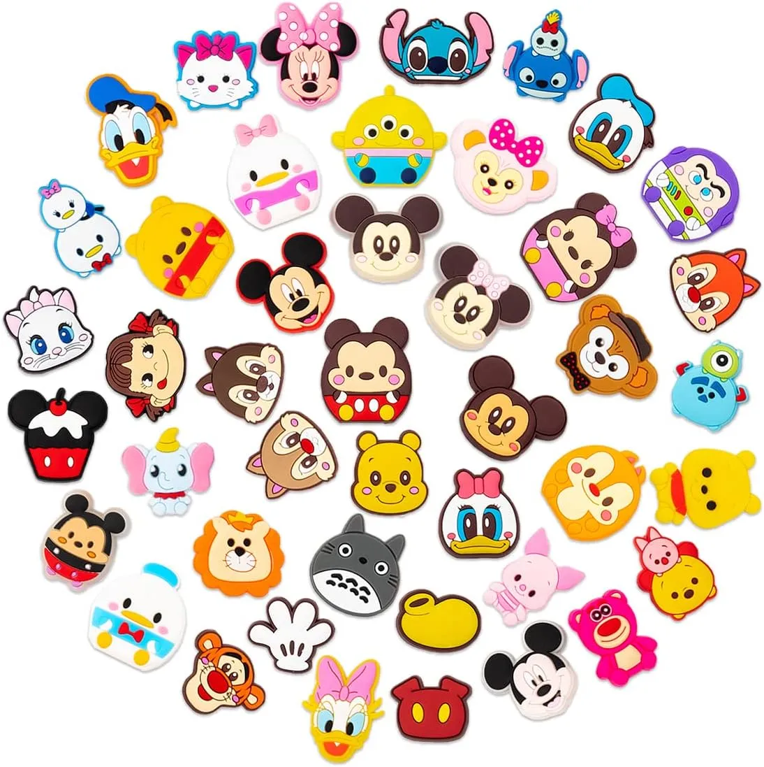 Shoe Charms for Girls Kids, 44 PCS Cute Cartoon Charm Pack, Soft PVC Shoe Decoration Charms, Trendy Shoe Accessories, Wide Applications, Fantastic Gifts