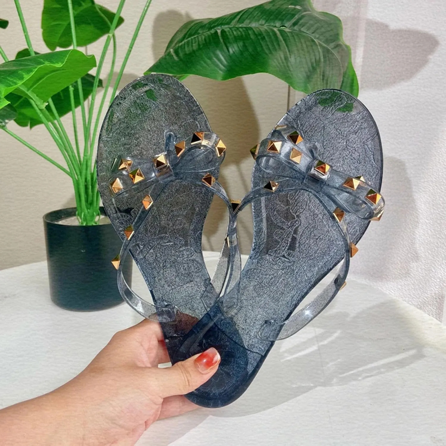 Slip On Indoor Outdoor For Summer Women Flip Flops Thong Sandals With Bow Summer Bowtie Flat Beach Rain Shoes