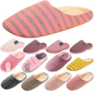 Slippers for Women House Shoes Fuzzy Memory Foam Comfortable Bedroom Slippers Winter Warm Soft Indoor Slippers